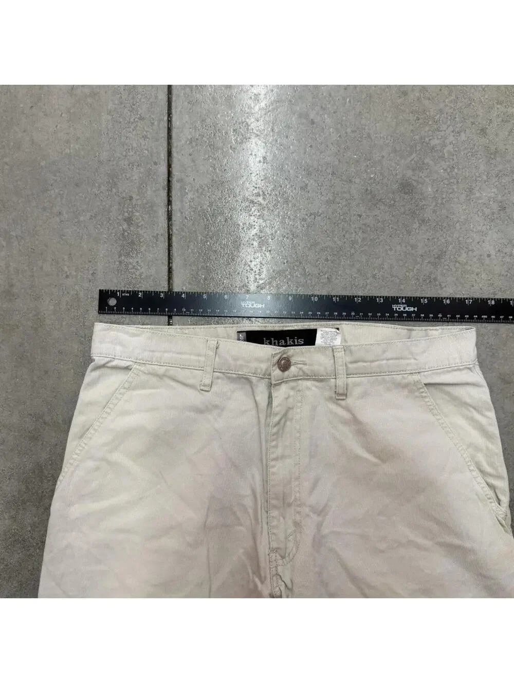 vintage levis silver tab khakis beige relaxed baggy fit cargo pants size 34 x 30